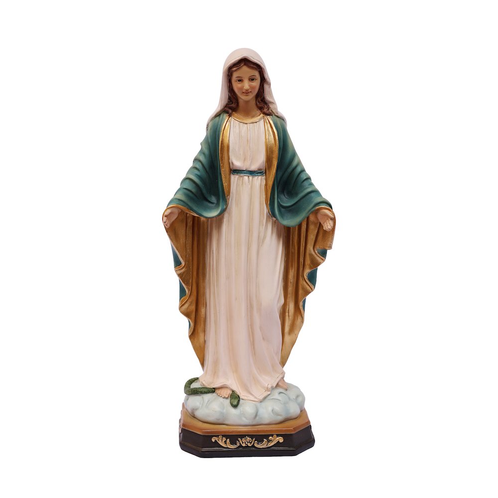 24in Virgin Mary Figure Statue Religious Decor Indoor/Outdoor. Picture 1