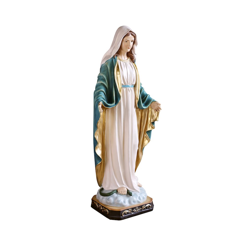 39in Virgin Mary Figure Statue Religious Decor Indoor/Outdoor. Picture 4