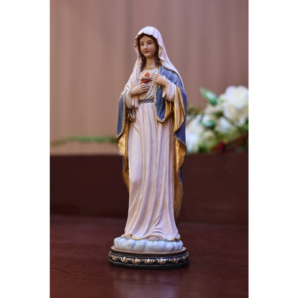 12 in Sacred Heart Mary Statue Religious Decor. Picture 2