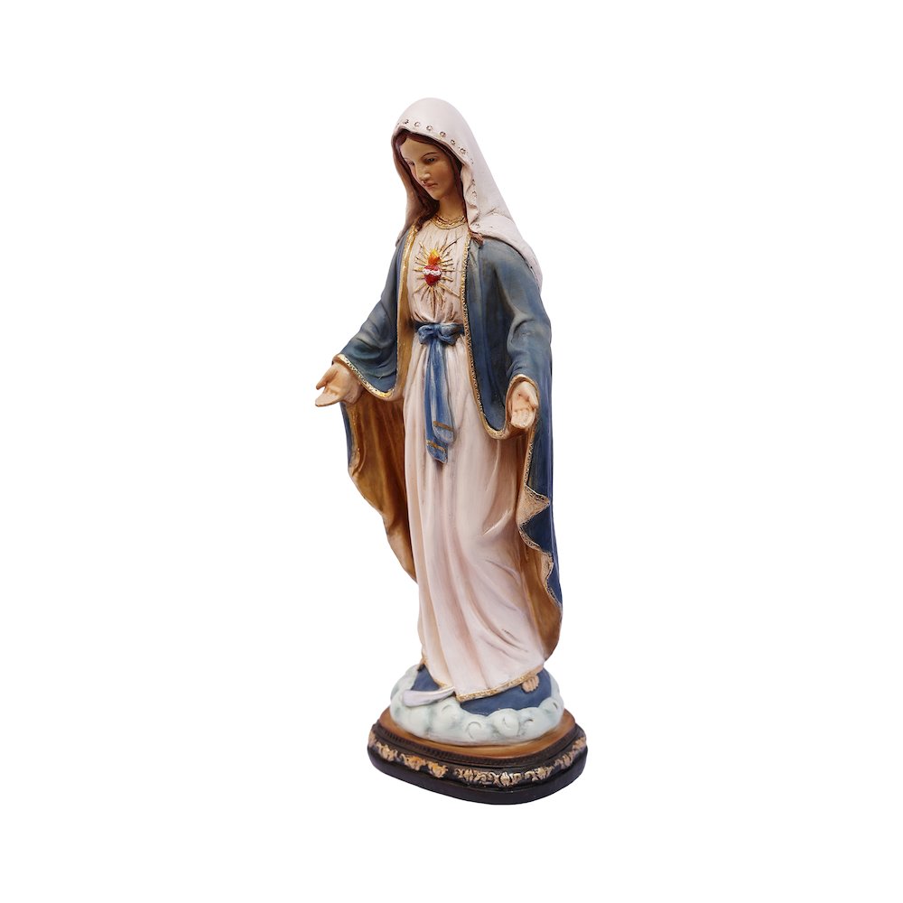 12 in Sacred Heart Mary Statue Open Hands Religious Decor. Picture 4