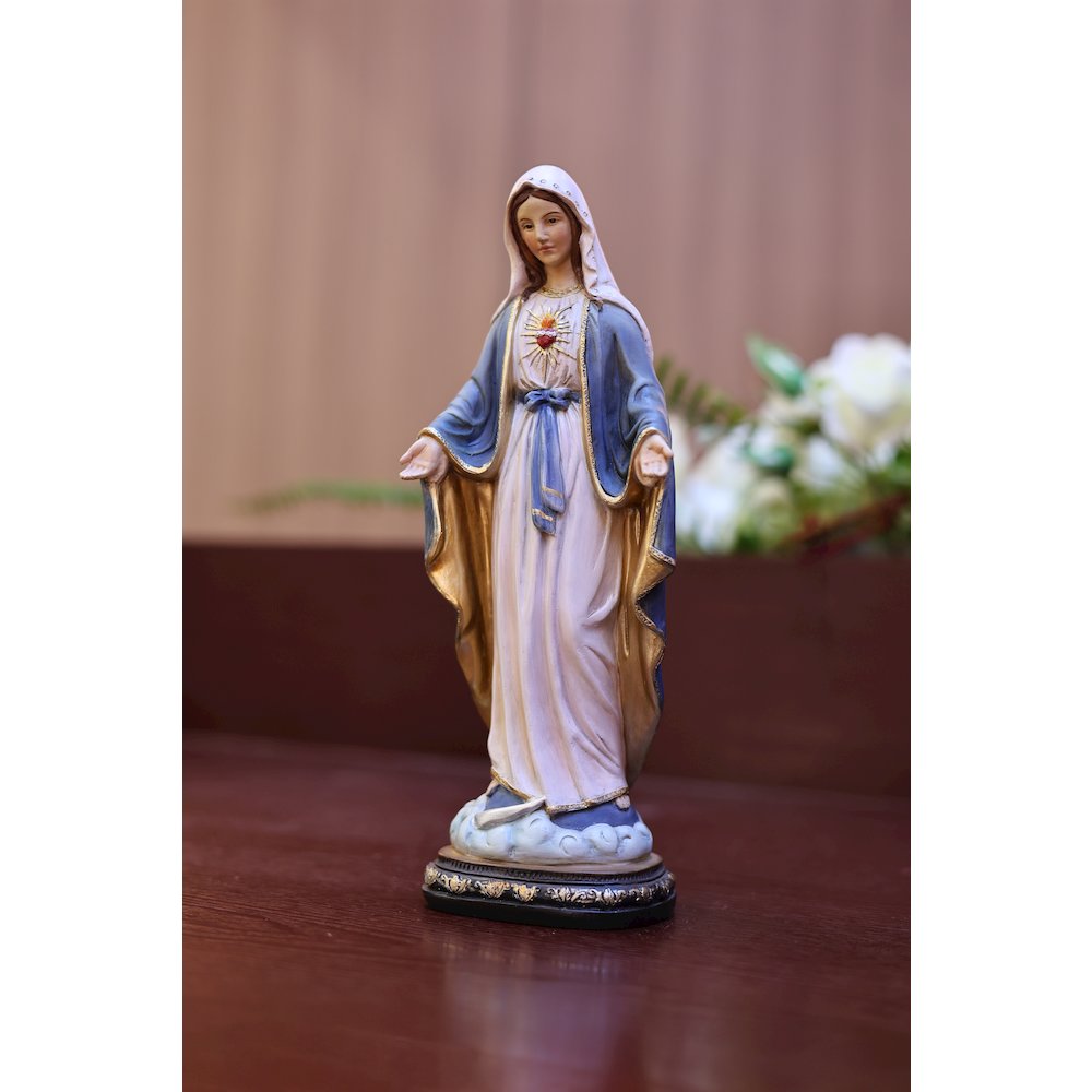 12 in Sacred Heart Mary Statue Open Hands Religious Decor. Picture 2