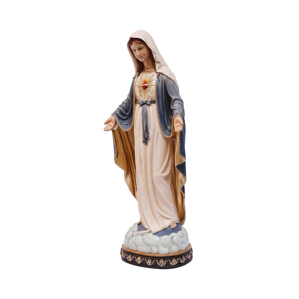 24 in Sacred Heart Mary Statue Open Hands Religious Decor Indoor/Outdoor. Picture 4