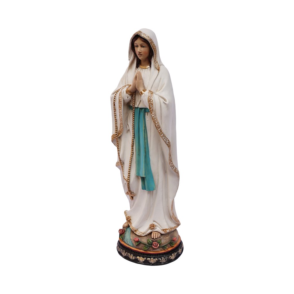 12" Our Lady of Lourdes Statue Mary Figure Religious Decor. Picture 5