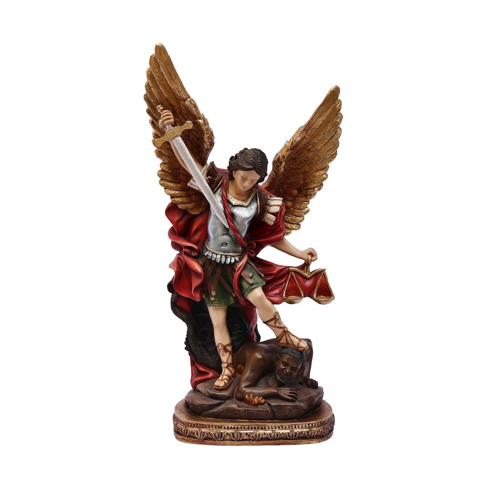 24in St. Michael Statue Arcangel Miguel Indoor/Outdoor Religious Decor. Picture 1