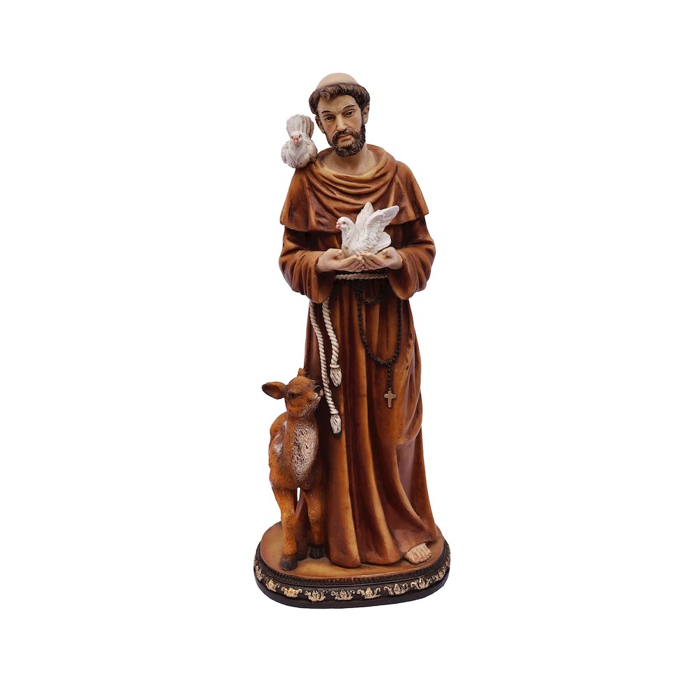 12in St. Francis of Assis Statue Religious Decor. Picture 1