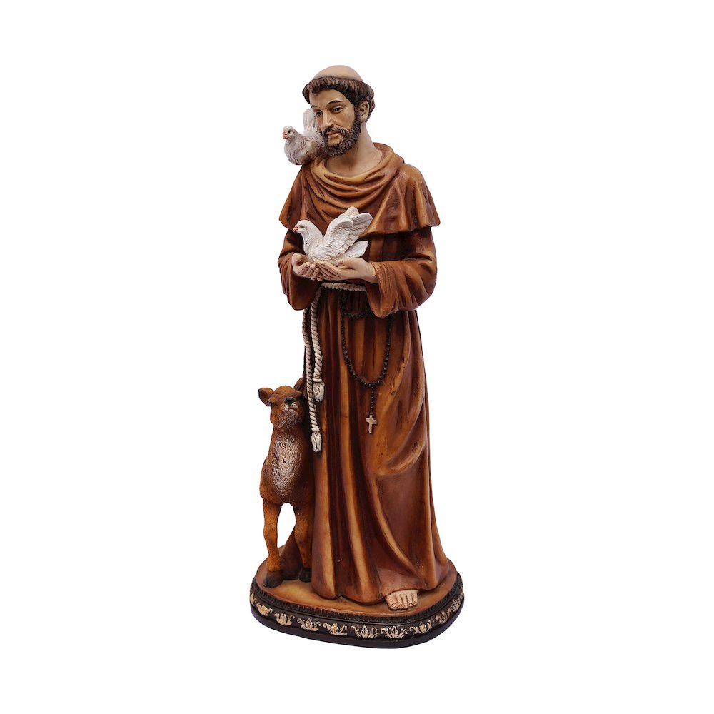 12in St. Francis of Assis Statue Religious Decor. Picture 4