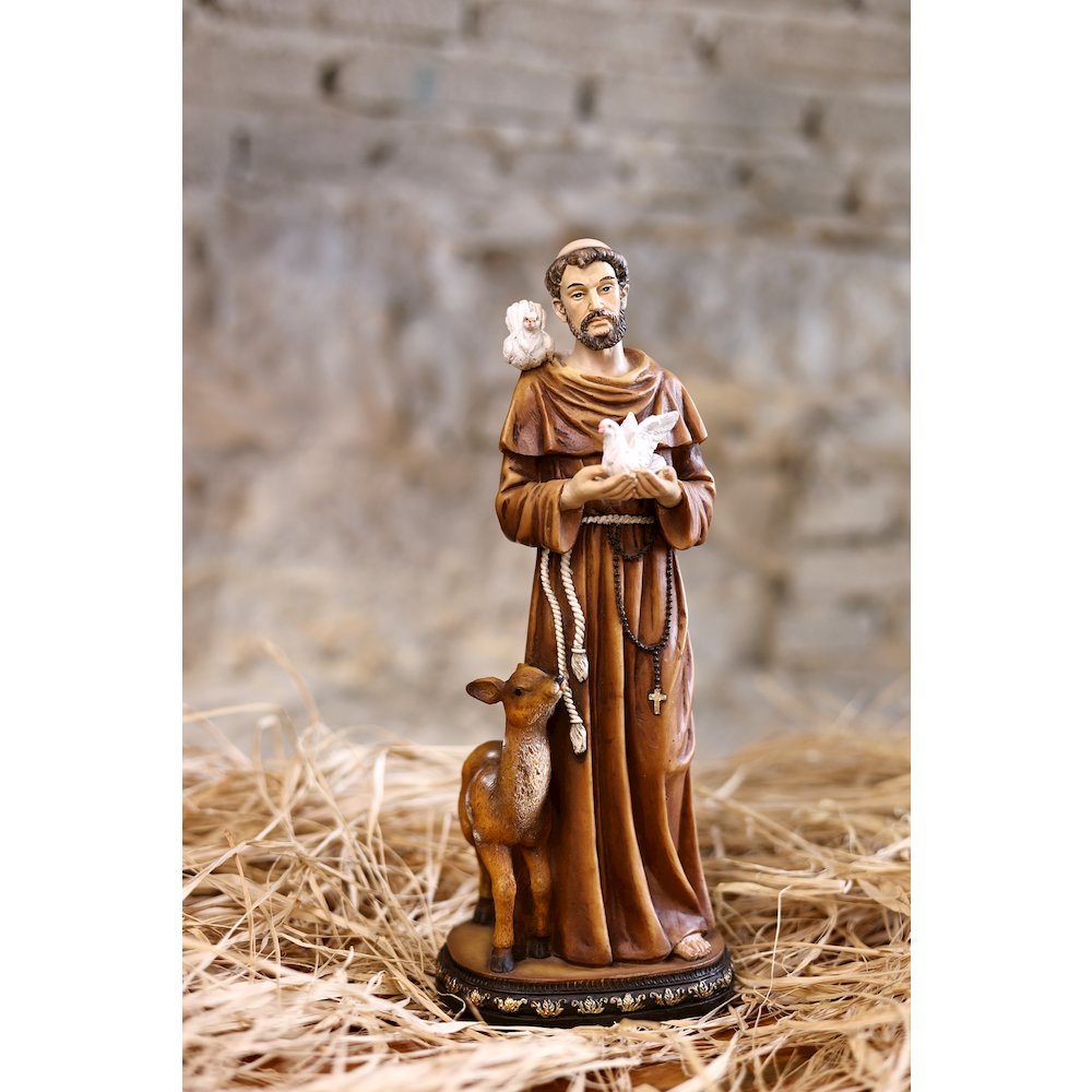 12in St. Francis of Assis Statue Religious Decor. Picture 2