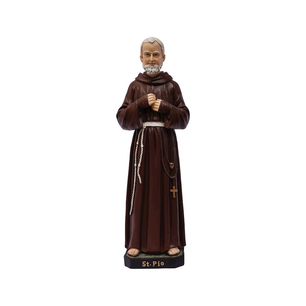 24 in St. Padre Pio Figure Statue Religious Decor Indoor/Outdoor. Picture 1