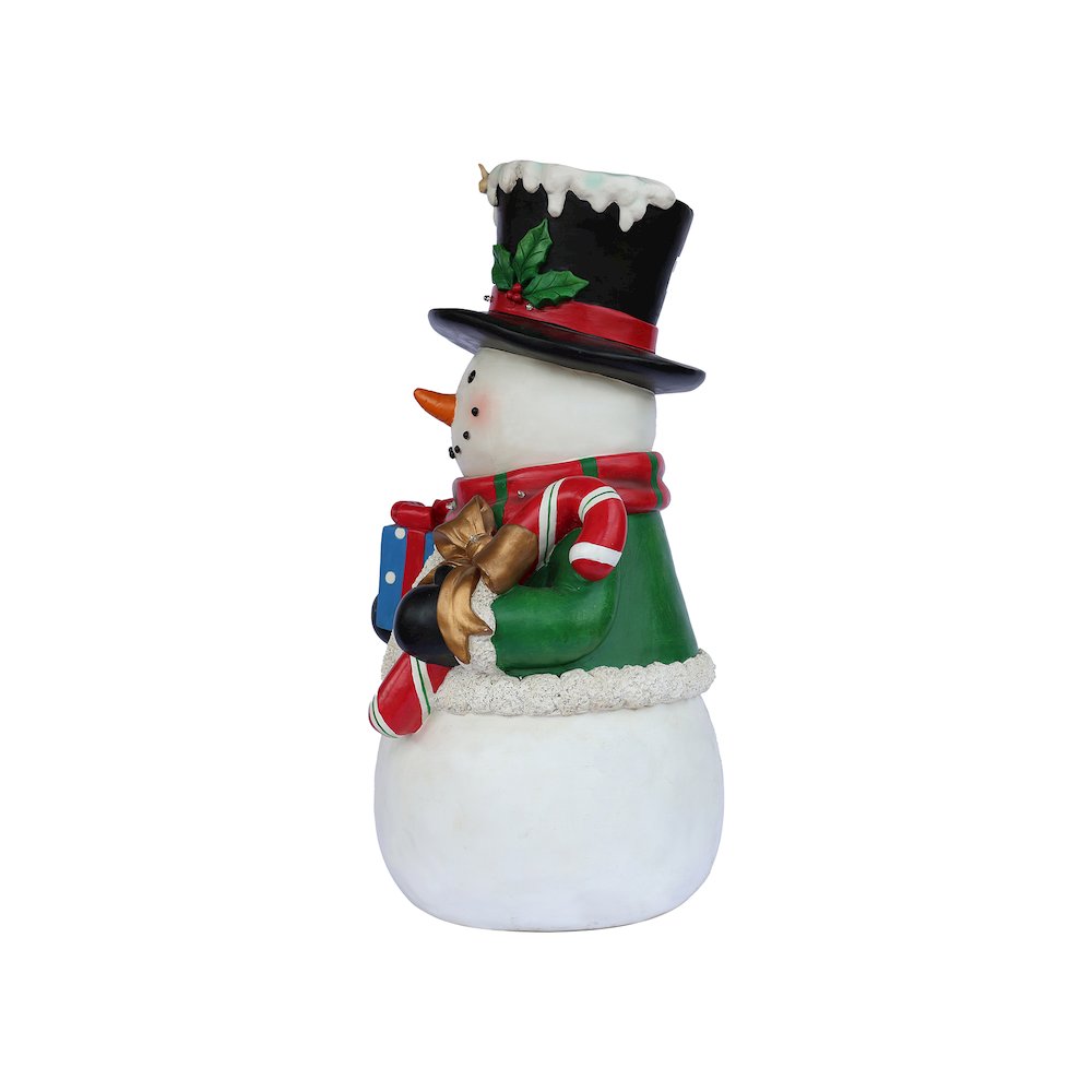 Snowman Statue LED Lights Lighted Christmas Decor Battery Operated Indoor Only. Picture 5