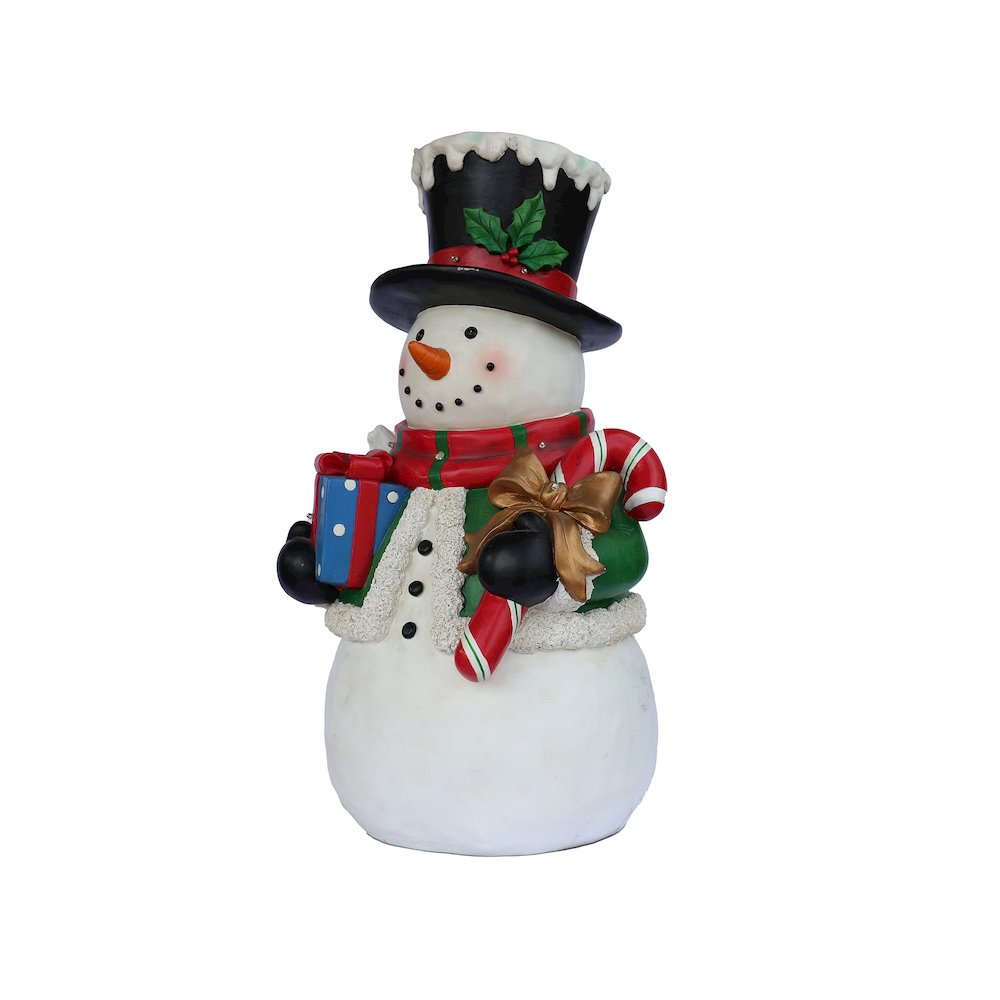 Snowman Statue LED Lights Lighted Christmas Decor Battery Operated Indoor Only. Picture 4