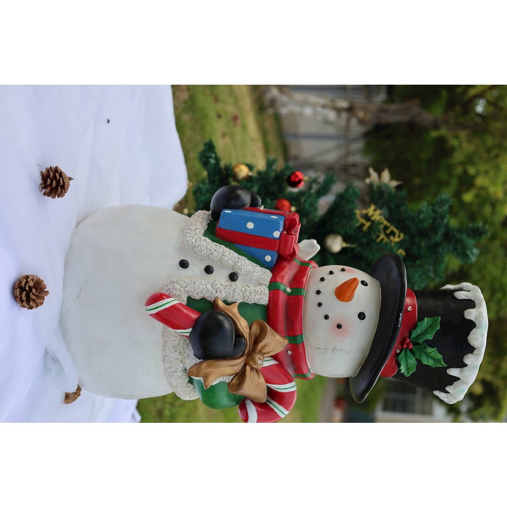 Snowman Statue LED Lights Lighted Christmas Decor Battery Operated Indoor Only. Picture 2