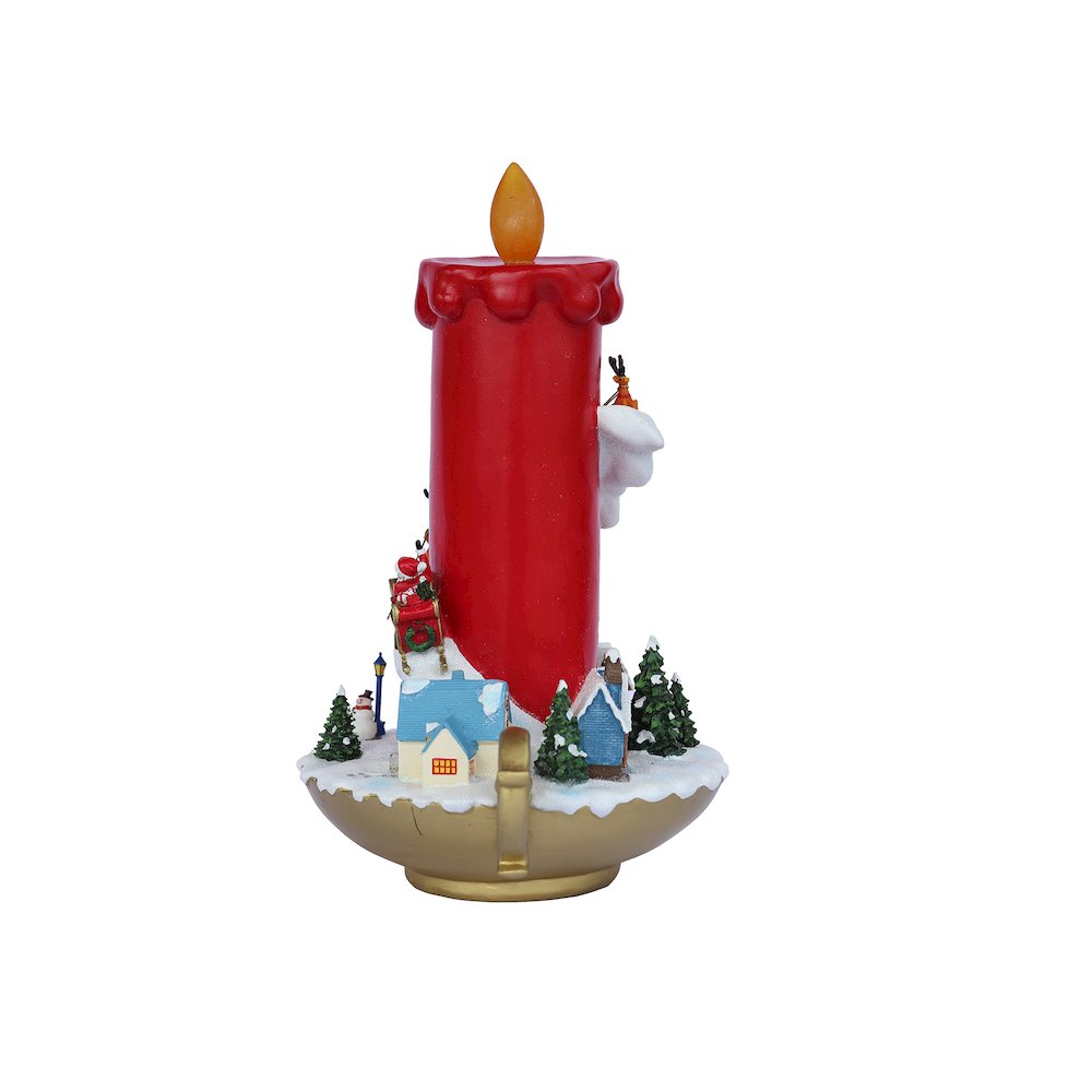 13in Lighted Christmas Candle Decor Battery Operated Indoor Use Only. Picture 4