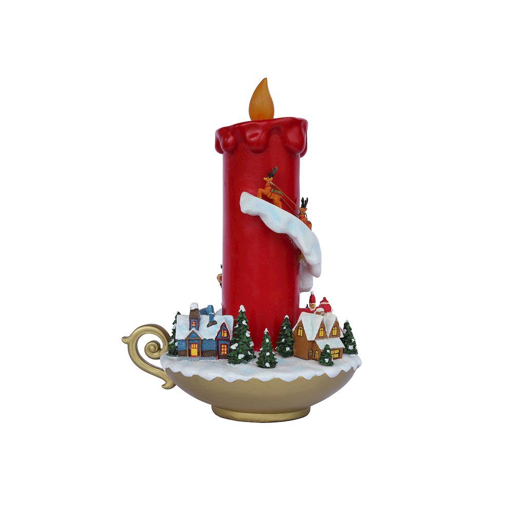 13in Lighted Christmas Candle Decor Battery Operated Indoor Use Only. Picture 5