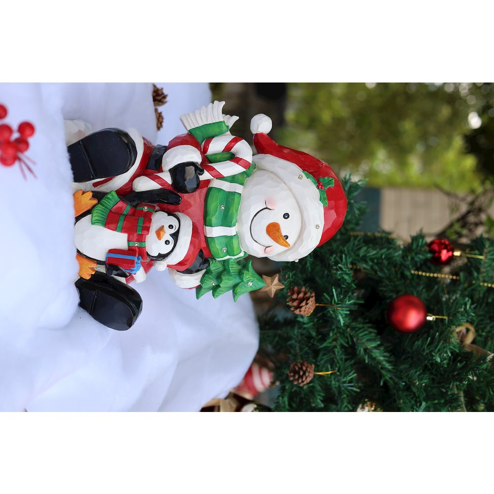 Snowman Penguin Christmas Decor with LED Lights Battery Operated Indoor Use Only. Picture 2