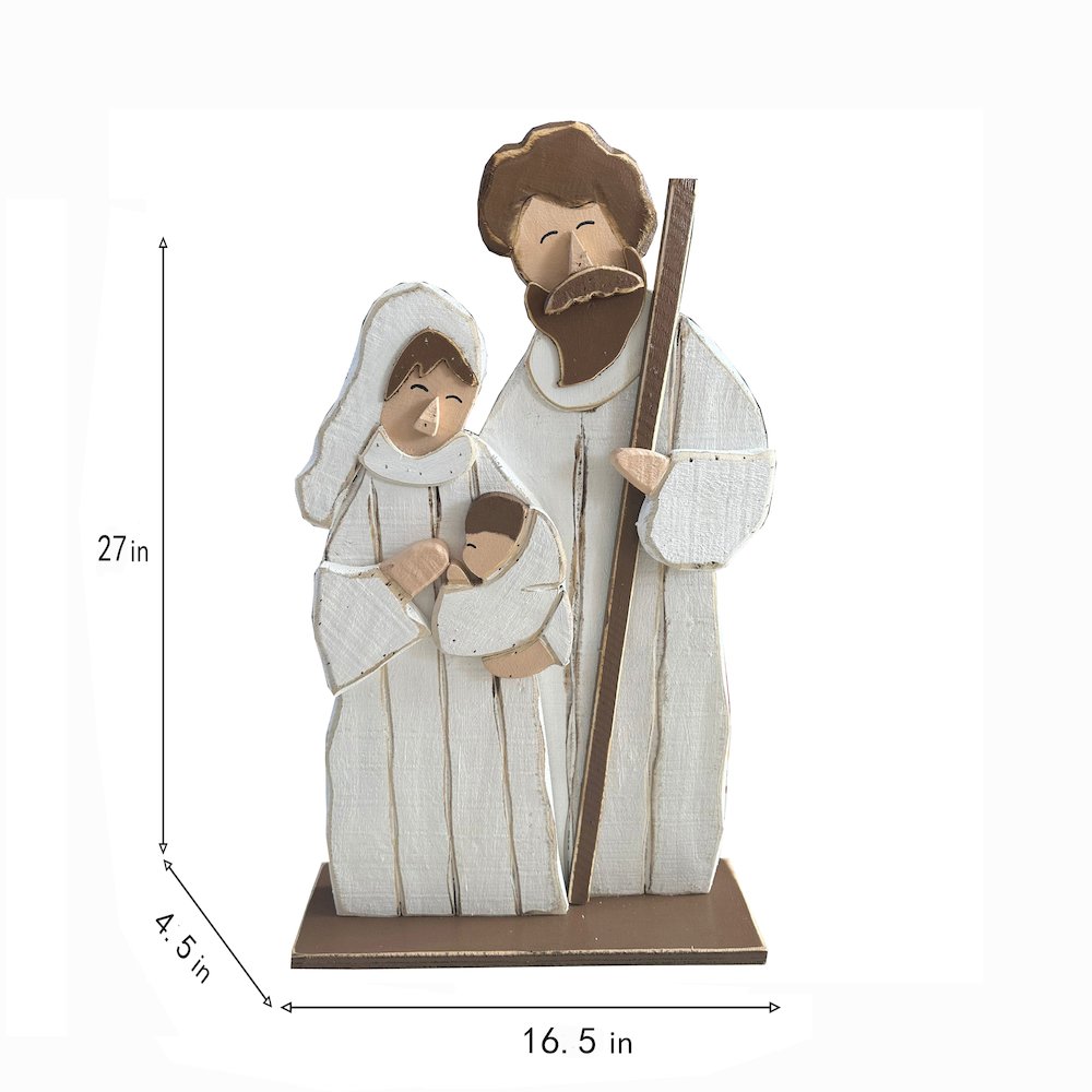 27in Wooden Nativity Christmas Decor Indoor Outdoor Use. Picture 3