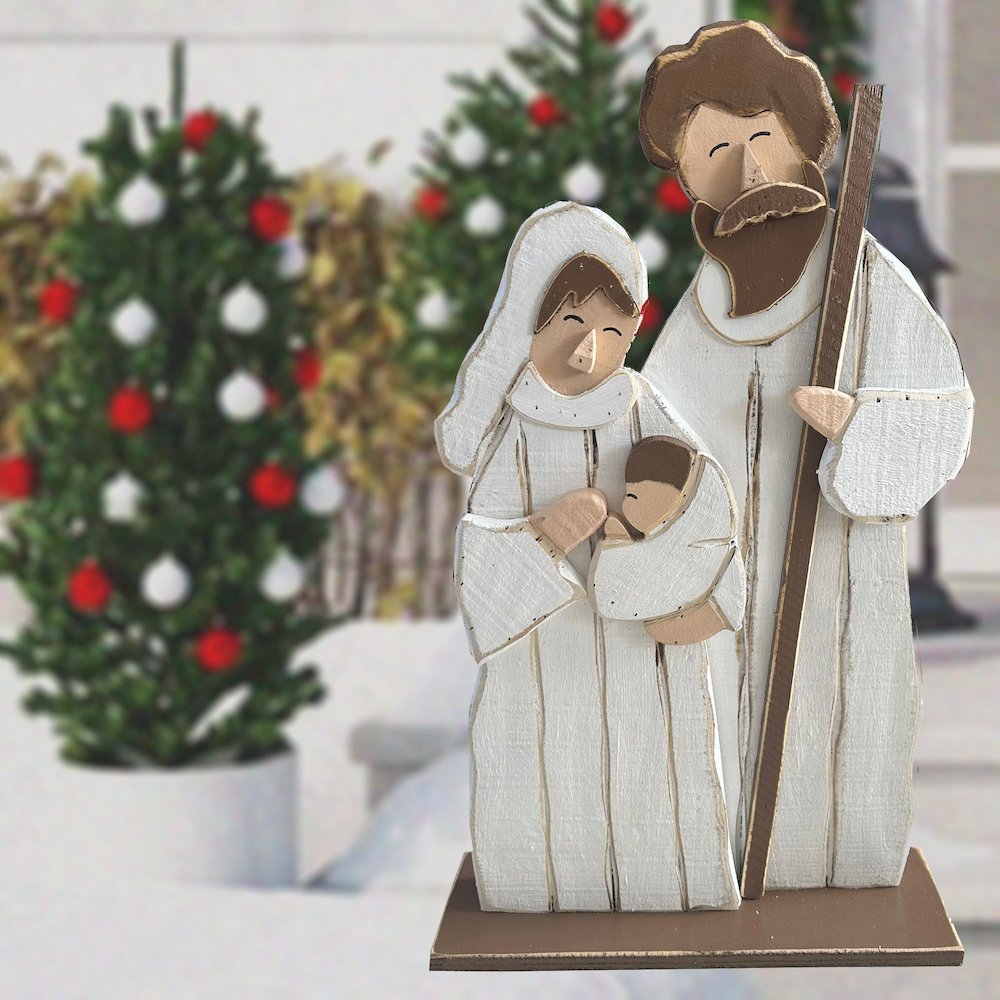 27in Wooden Nativity Christmas Decor Indoor Outdoor Use. Picture 2