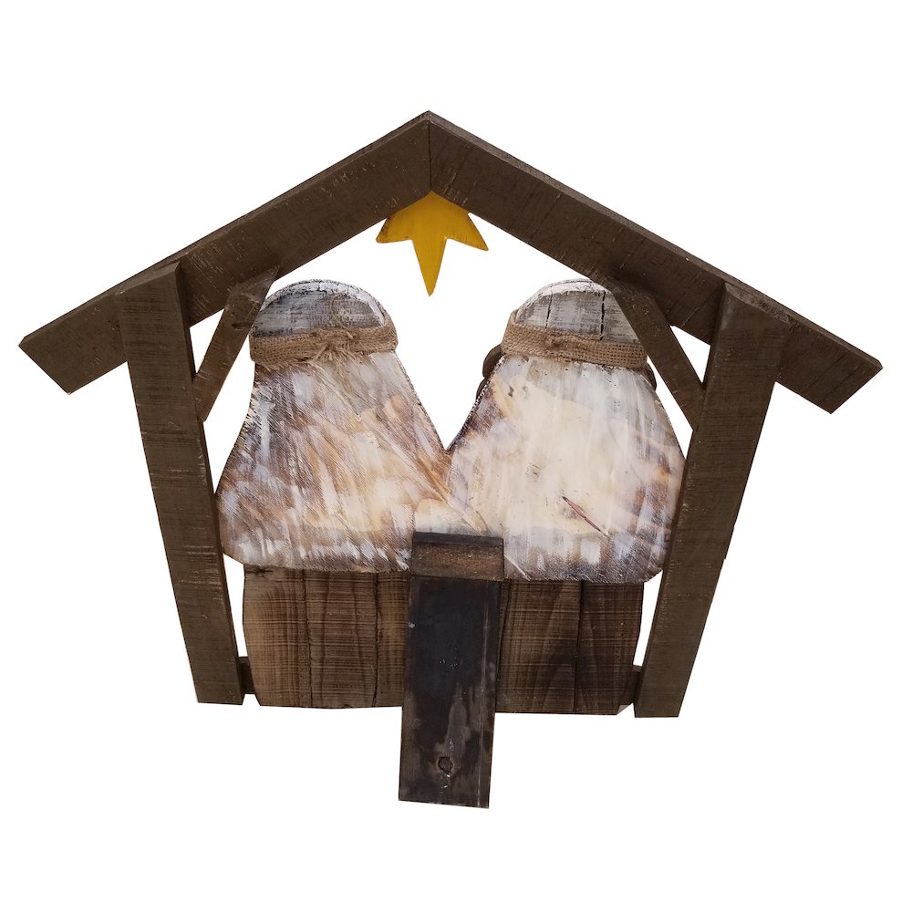 30in Wooden Nativity Christmas Decor Indoor Outdoor Use. Picture 5