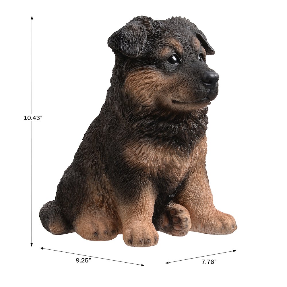 10" German Shepherd Puppy Statue. Picture 3