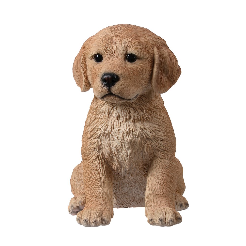 10" Golden Retreiver Puppy Statue. Picture 1