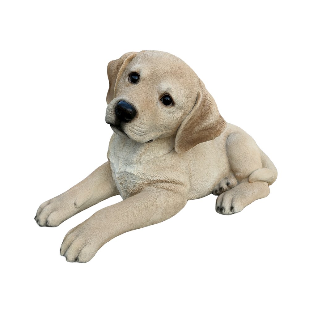 Golden Dreams: Lying Yellow Labrador Polyresin Figurine. Picture 1