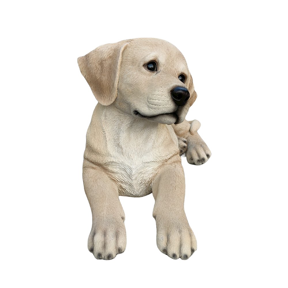 Golden Dreams: Lying Yellow Labrador Polyresin Figurine. Picture 4