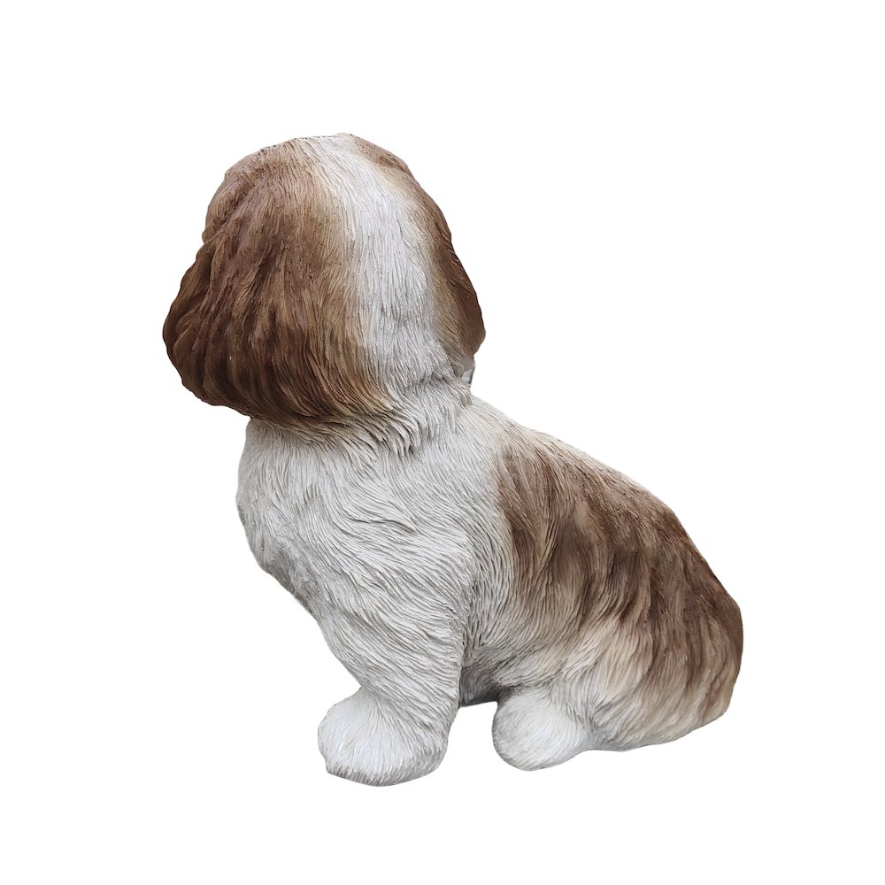 Shizu Harmony: Elegant Polyresin Figurine in Brown and White. Picture 5