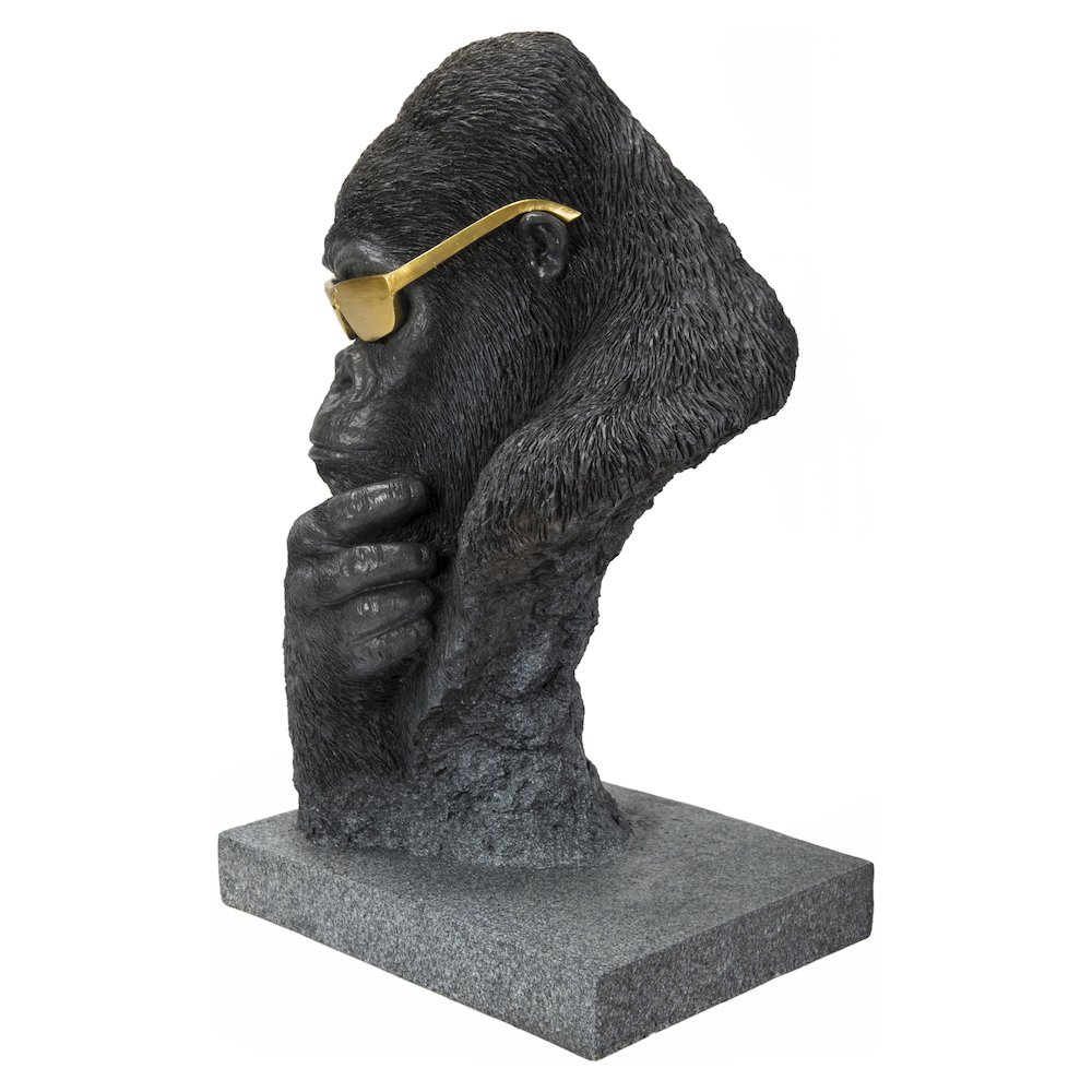 Gorilla Head with Golden Glasses. Picture 1
