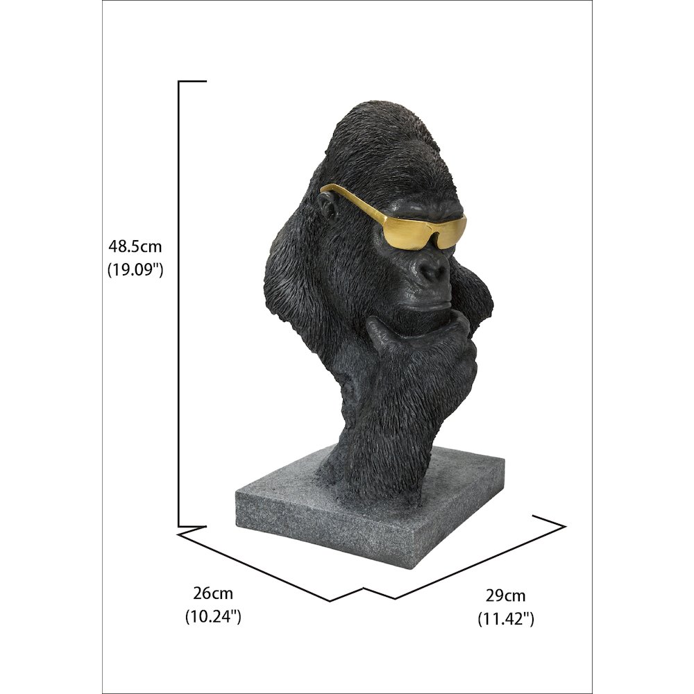 Gorilla Head with Golden Glasses. Picture 5