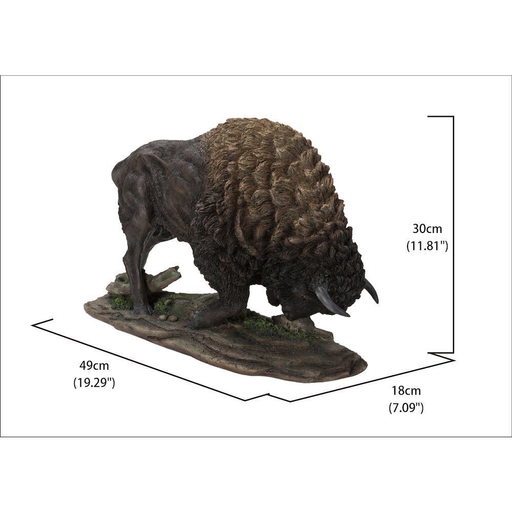 Bison Head Down - Large. Picture 6