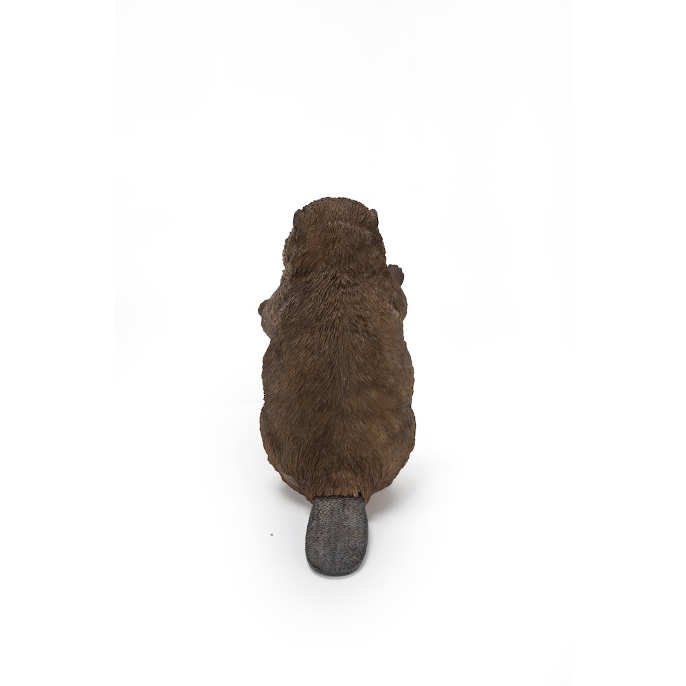American Beaver Cub Standing Statue. Picture 3