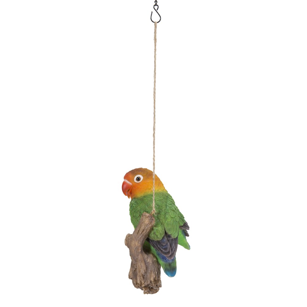 Hanging Parrots (Lovebirds) On A Branch. Picture 7