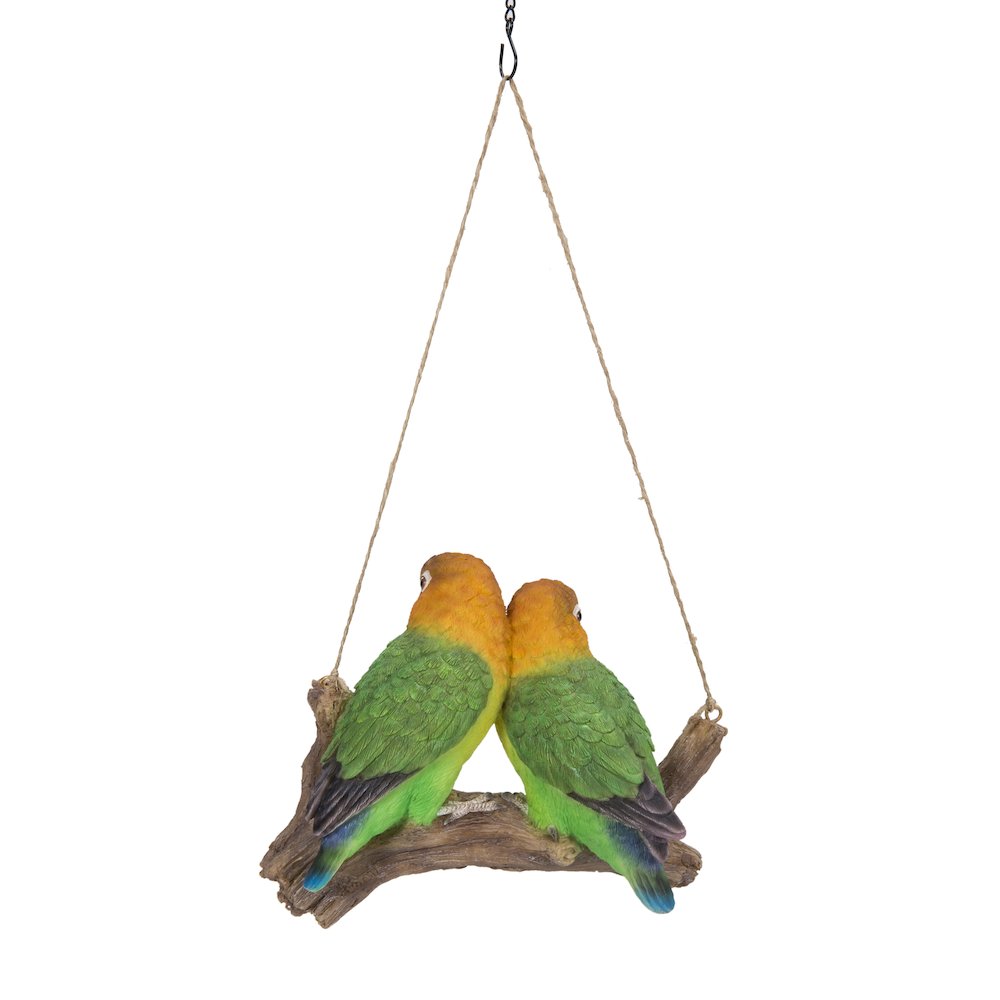 Hanging Parrots (Lovebirds) On A Branch. Picture 3