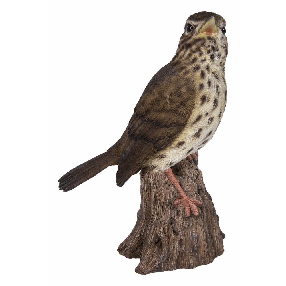 Songbird Standing On Stump W/Sound Motion Sensor. Picture 4
