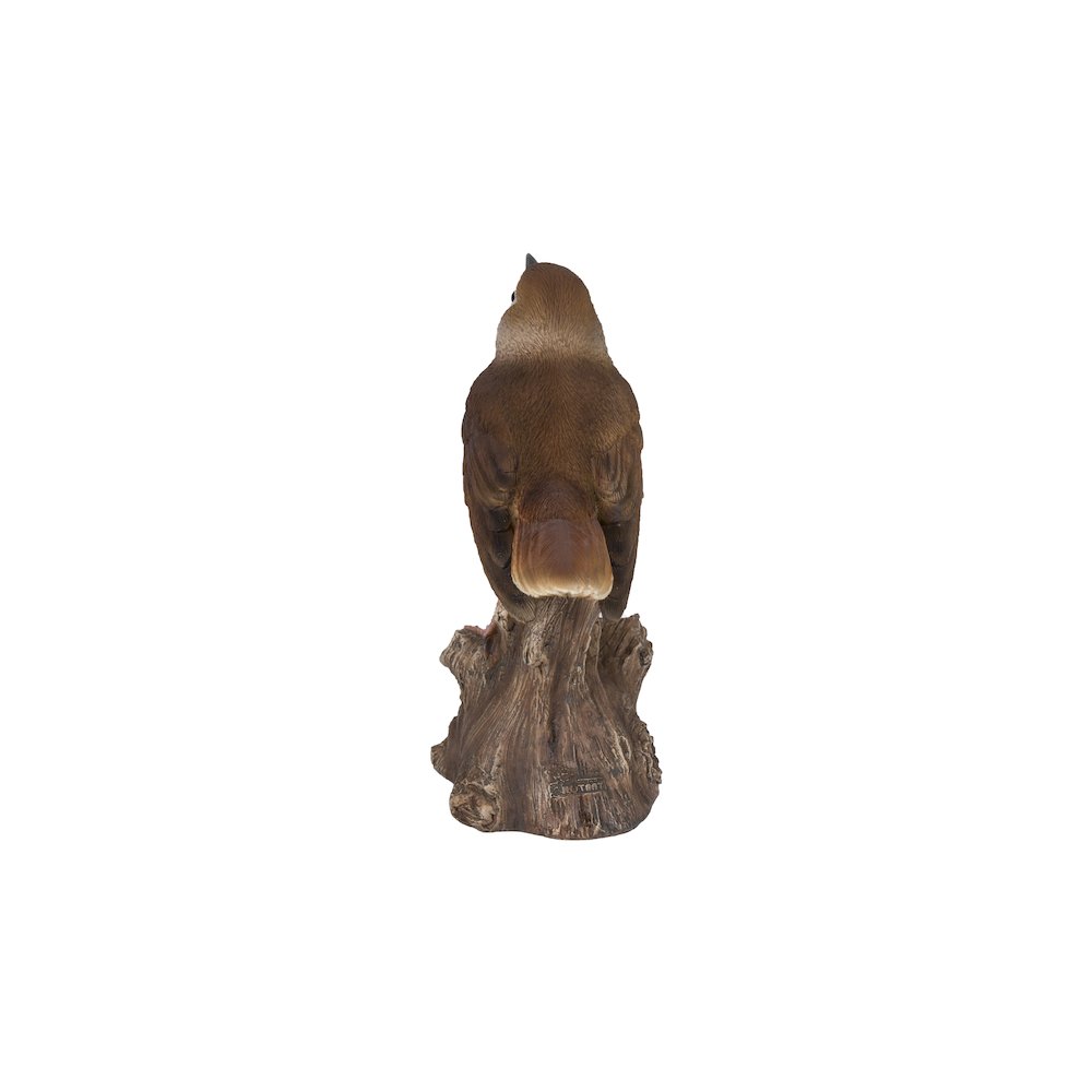 Motion Activated Singing Nightingale Standing On Stump. Picture 8