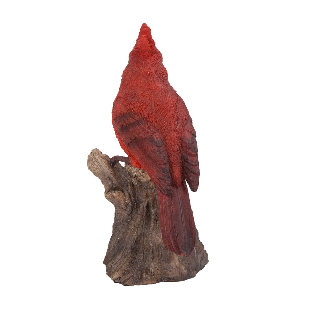 Motion Activated Singing Cardinal Standing On Stump. Picture 3
