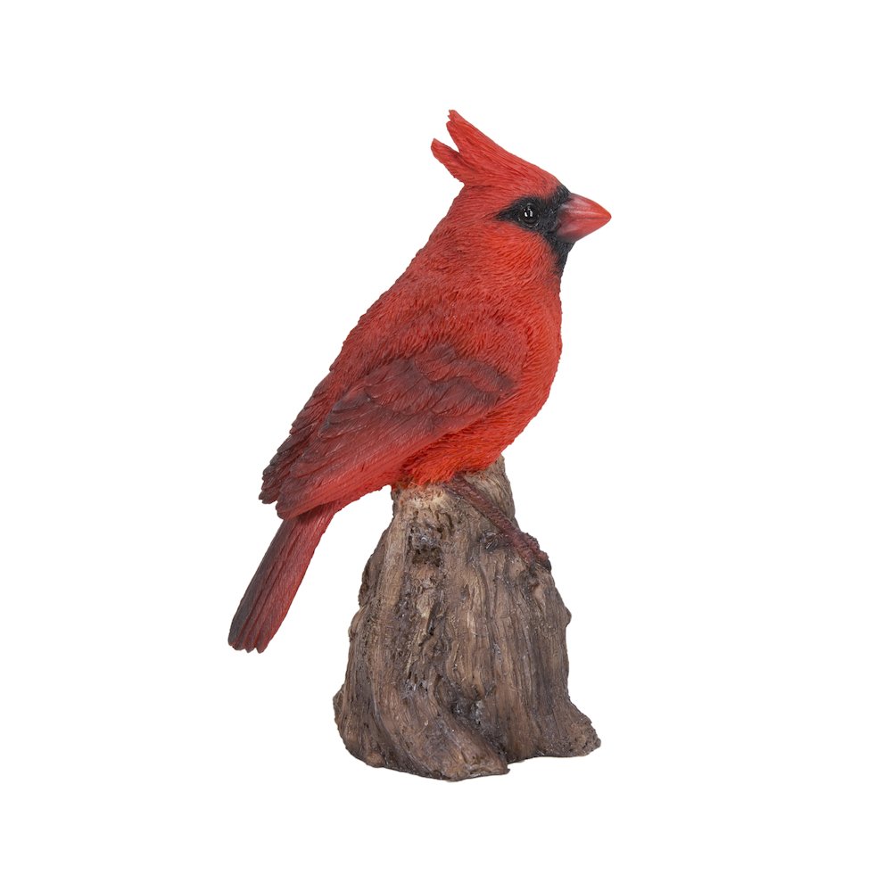 Motion Activated Singing Cardinal Standing On Stump. Picture 4