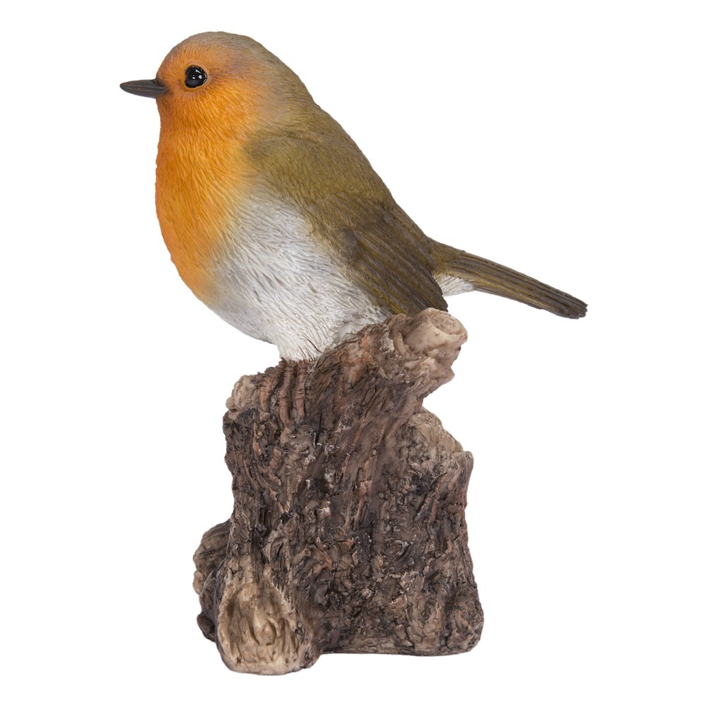 Motion Activated Singing Robin On Stump. Picture 3