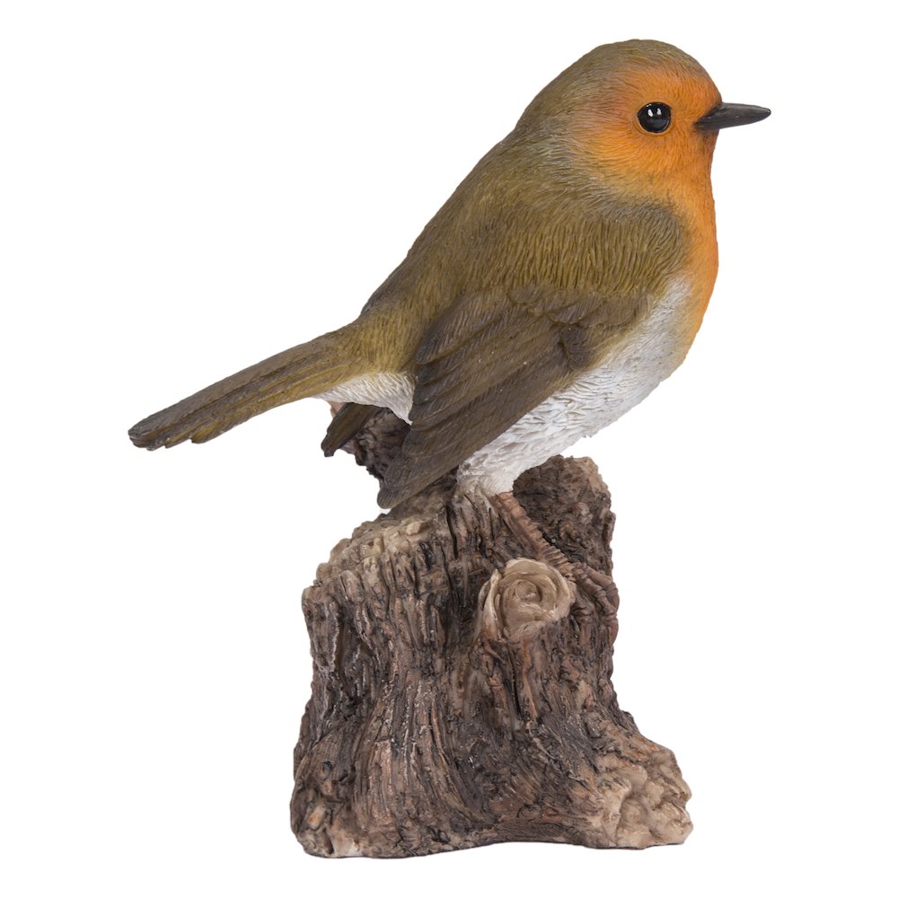 Motion Activated Singing Robin On Stump. Picture 2