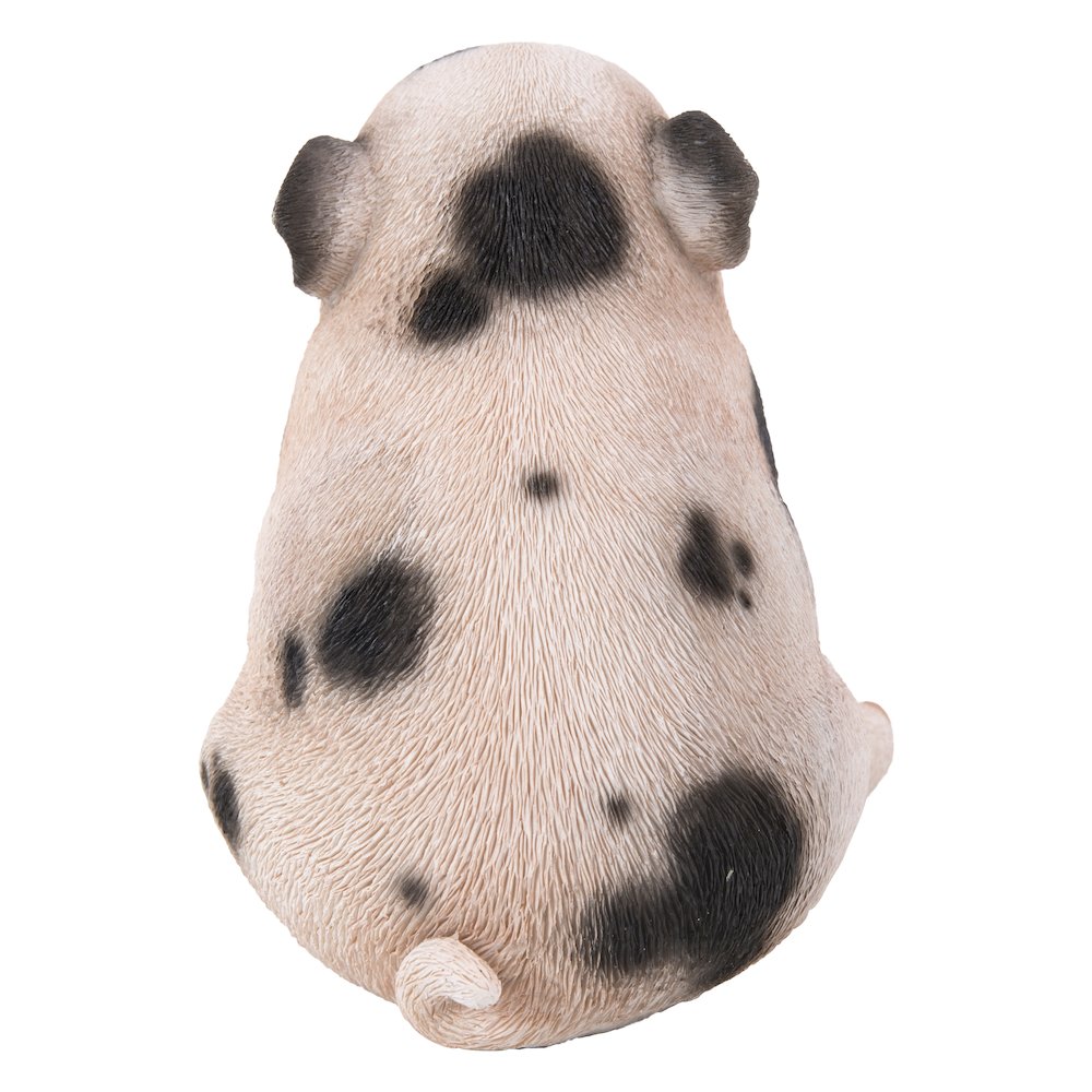 Chubby Piglet Sitting - Pink with Black Spots. Picture 4