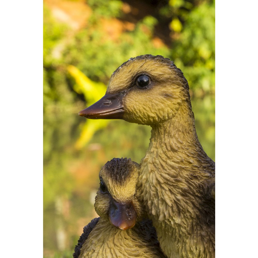 Playful Ducklings Garden Statue - Yellow/Black. Picture 4