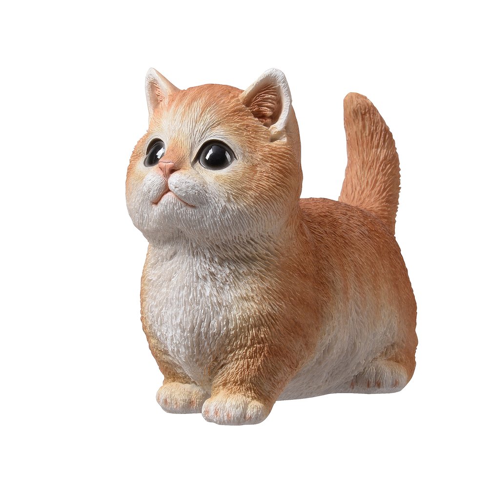 Sitting Cat Orange Tabby Statue. Picture 4