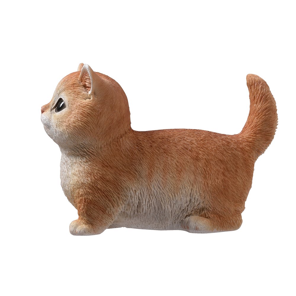 Sitting Cat Orange Tabby Statue. Picture 5