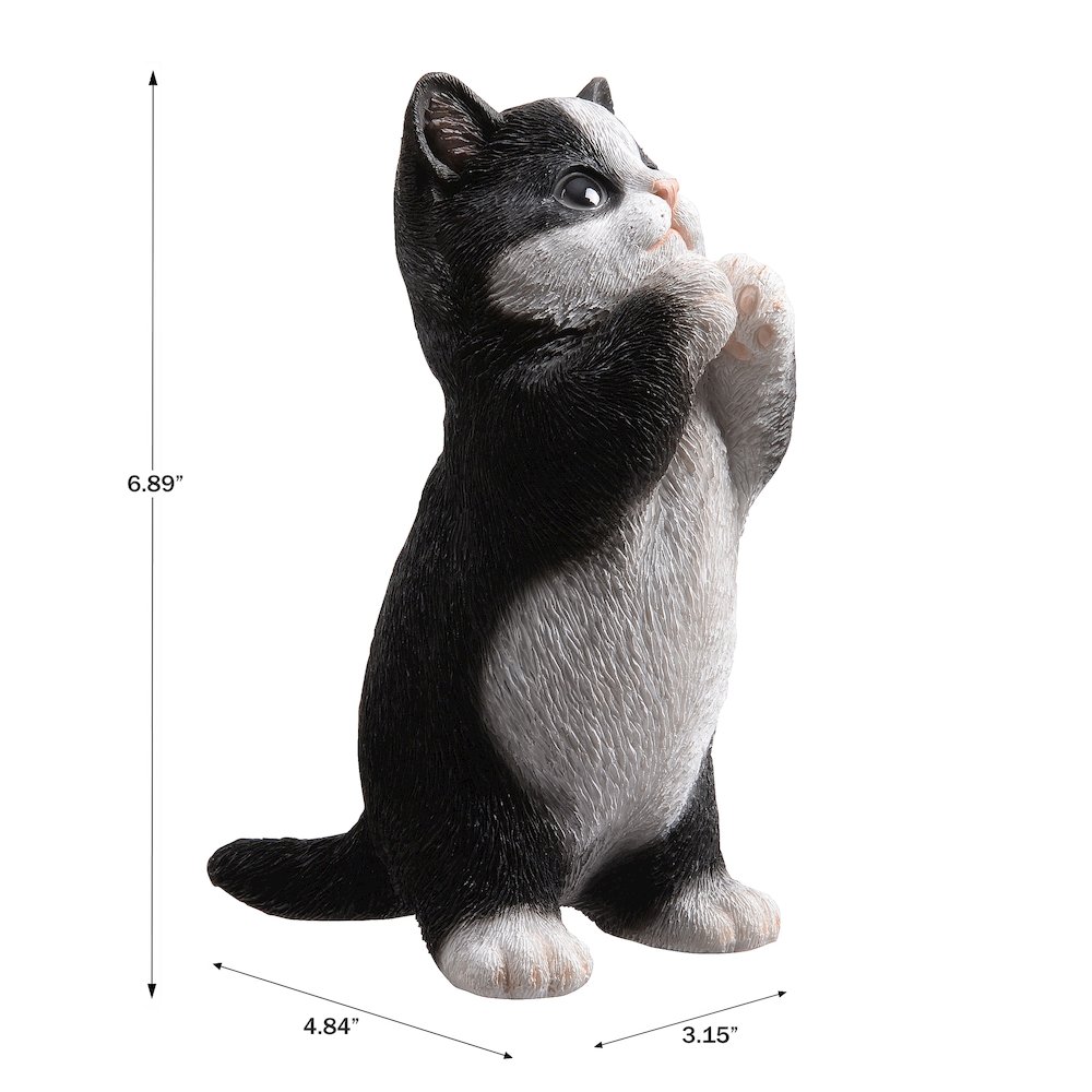 7" H Cow Cat Kitten Statue Praying. Picture 3
