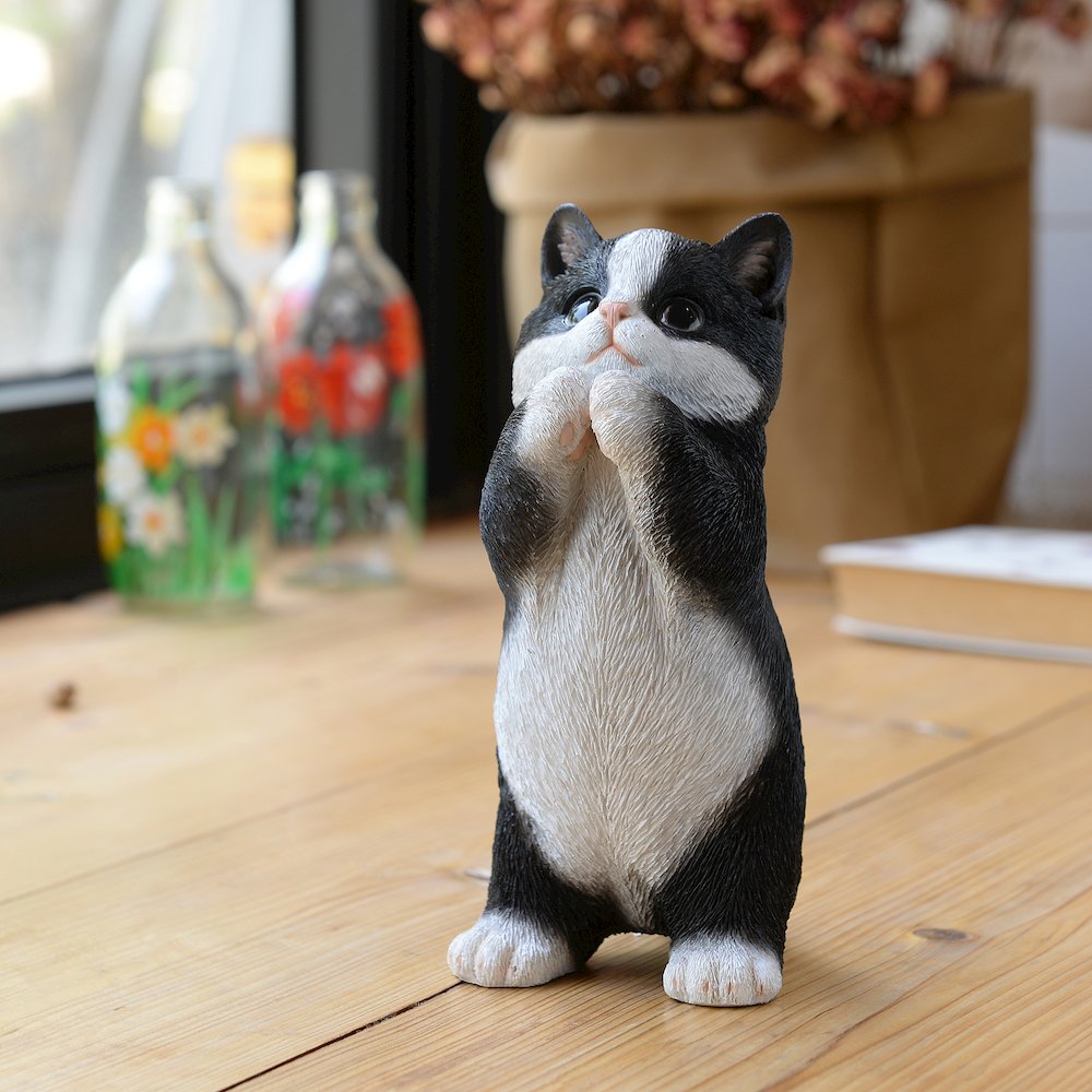 7" H Cow Cat Kitten Statue Praying. Picture 2