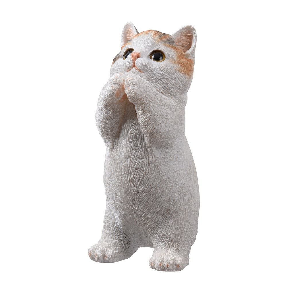 7" H Calico Cat Kitten Statue Praying. Picture 4