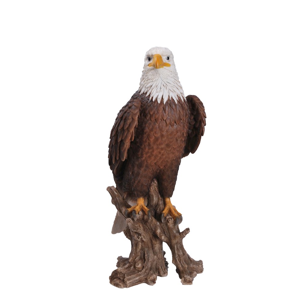 Large Bald Eagle On Stump Statue. Picture 2