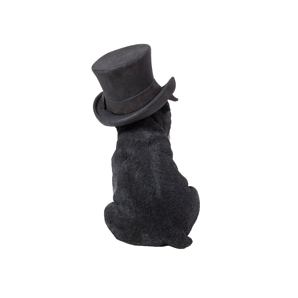Boston Terrier W/Top Hat, Spectacle, & Bow Tie Statue. Picture 3
