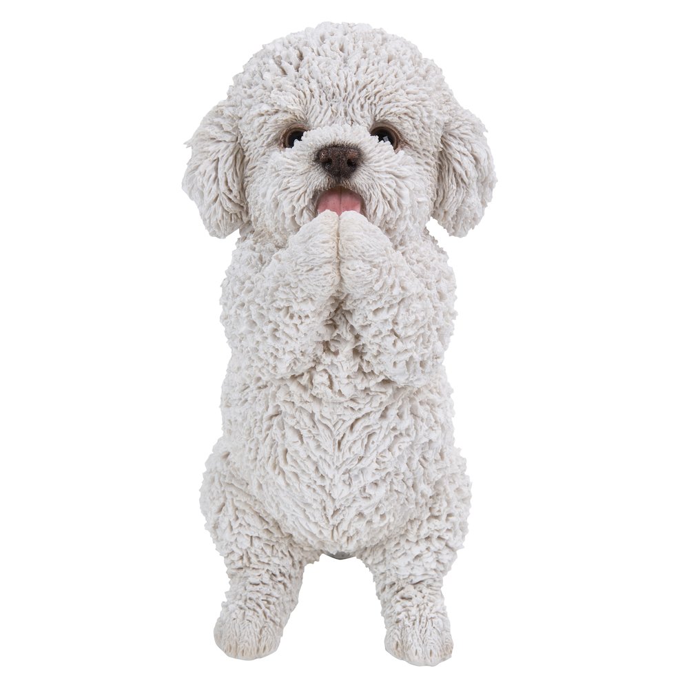 Poodle Puppy Playing Statue. Picture 2