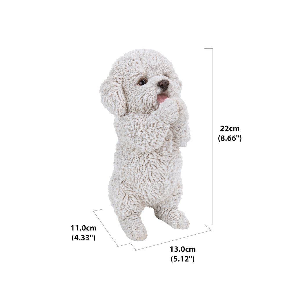 Poodle Puppy Playing Statue. Picture 5