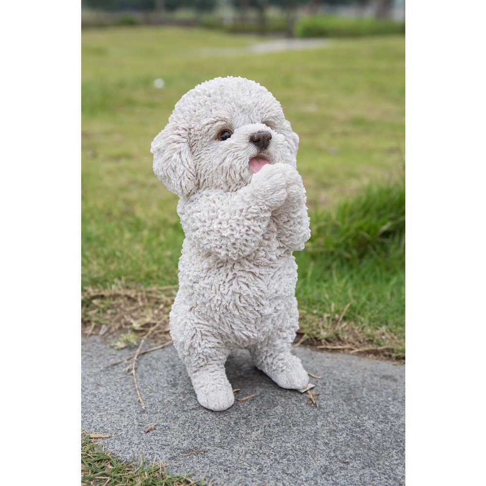 Poodle Puppy Playing Statue. Picture 6